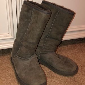 Gray high ugg boots